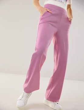 Baumwollstretch Marlenehose, normale Größen, Farbe Rosa, 46, viel Bewegungsfreiheit weich und elastisch Damen