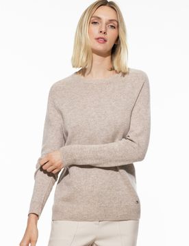 Cashmere-Pullover Nahtlos, normale Größen, Farbe Beige, 48, 100% Cashmere nahtlos gestrickt Damen