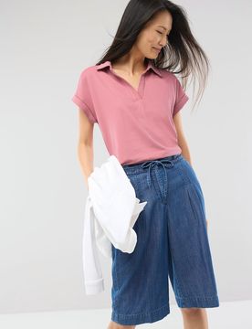 Poloshirt Edelmodal, noch offen: Größenlauf, Farbe Rosa, 36, weicher Modal-/Baumwollmix modischer Schnitt Damen
