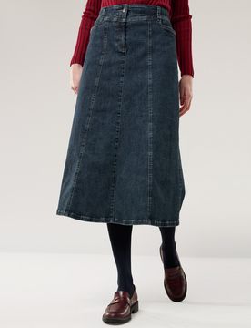 Powerstretch Jeansrock, normale Größen#Kurzgrößen, Farbe Blau, 38, weicher Denim sehr elastisch Damen