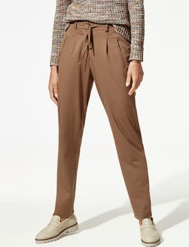 Jerseyhose Stretch & Relax, Regular Fit#normale Größen#Kurzgrößen, Farbe Braun, 44, in alle Richtungen dehnbar bequemer Relaxbund Damen