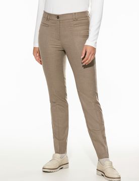 Flanellhose Cosy, Regular Fit#normale Größen#Kurzgrößen#Langgrößen, Farbe Beige, 50, besonders weich wärmend Damen