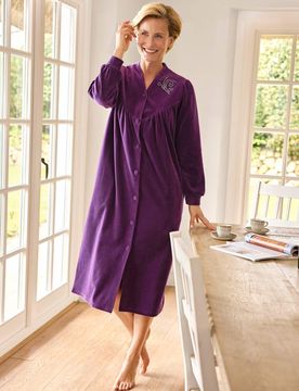 Nicky-Hausmantel - Aubergine - female - Size: 46