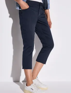 Satin 3/4-Hose female Blau