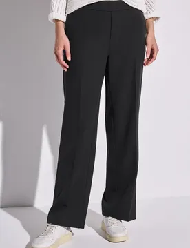 Straight Leg Twill Hose female Schwarz