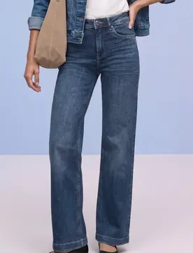 Street One Wide Leg Jeans Blau