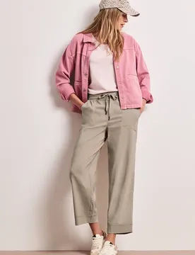 Casual Fit Hose mit Turn-Up female Beige
