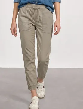 Slim Leg Hose in Papertouch-Qualität female Beige