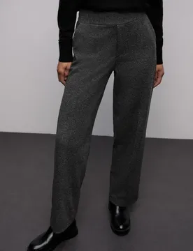 Straight Leg Jacquard Hose female Grau