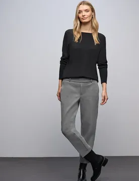 Melange Chino mit Tape female Grau