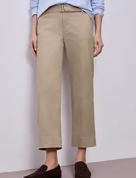 Straight Leg Hose mit Gürteldetail female Beige