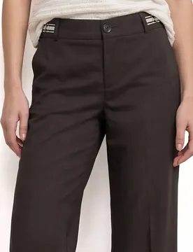 Straight Leg Hose mit Gürteldetails female Braun