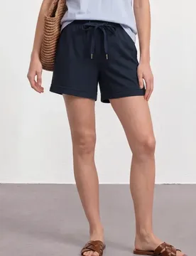 Paberbag Viskose Shorts female Blau