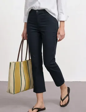 Flared Leg Hose im Casual Fit female Blau