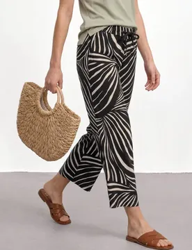 Wide Leg Hose im Loose Fit Schwarz