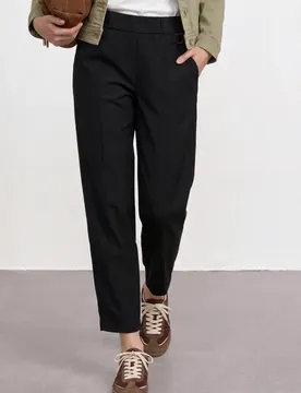 Barrel Leg Hose mit Schnallendetail female Schwarz