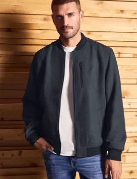 Street One Blouson mit Wollanteil male Blau