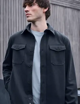 Street One Twill Overshirt male Blau