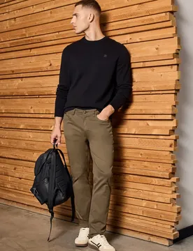 Street One Slim Fit Hose male Braun