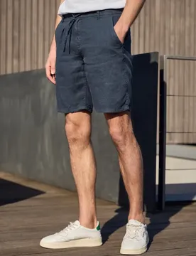 Street One Chinoshorts aus Leinen male Blau