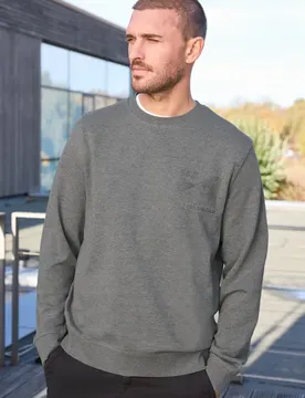 Street One Sweatshirt mit Detailprint male Grau