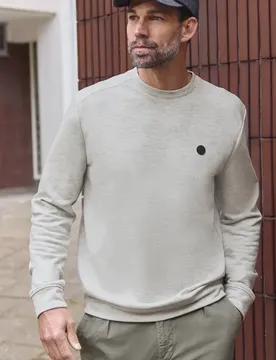 Street One Rundhals Sweatshirt male Beige
