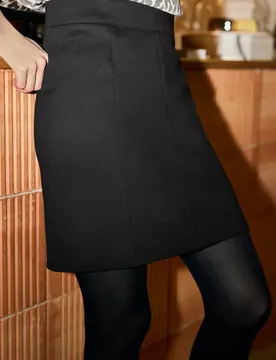 Street One Kurzer Bleistiftrock female Schwarz