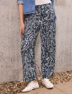 Street One Gemusterte Culotte female Blau
