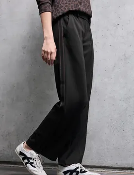 Street One Hose mit Gallonstreifen Schwarz