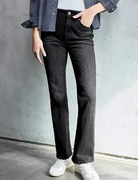 Street One Bootcut Jeans female Schwarz