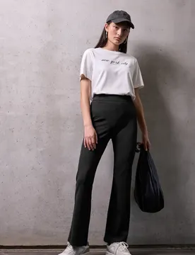 Street One Punto di Roma Bootcut Hose Schwarz