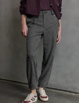 Street One Cargo Melange Hose female Schwarz