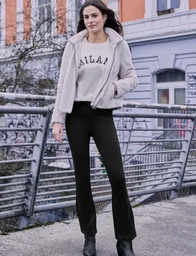 Street One Bootcut Hose female Schwarz