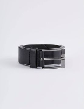 Herren Kunstleder Smart Gürtel Black Größe Large