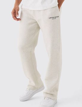 Herren Lockere Passform Limited Jogginghose Grey Marl Größe XL