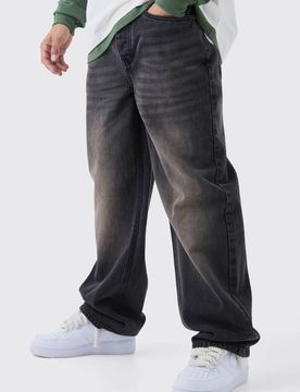 Herren Relaxed Fit Braune Gewaschene Jeans Hosen Brown Größe 32R