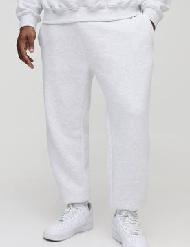 Herren Plus Regular Fit Herren Signature Jogginghose in Grau Meliert Grey Marl Größe 2XL