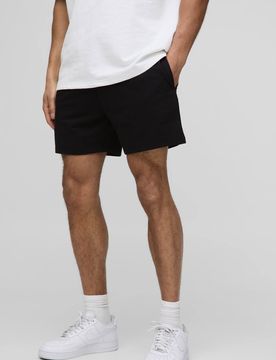 Herren Leichte Basic Relaxed Fit Kurze Shorts Black Größe XL