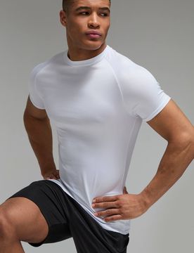 Herren Herren Active Leichtes Essentials Gym Muscle Fit Raglan T-Shirt White Größe Medium