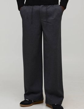 Herren Relaxed Fit Half & Half Bund Strukturierte Hose Slate Grey Größe XL