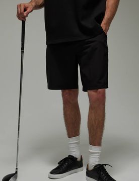 Herren Aktive Locker Geschnittene 8,5-Zoll Golf-Shorts Black Größe XL