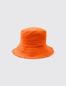 Herren Fischerhut Mit Kordelzug Orange