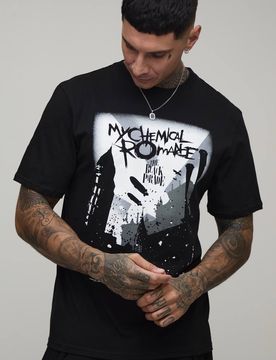 Herren Großes Reguläres My Chemical Romance Black Parade Lizenz-Druck Oberteil Größe Medium