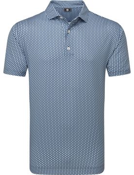 Polo Houndstooth Geo Lisle, blau s