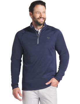 Pullover Waffle 1/4 Zip, navy s