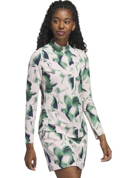 Layer Ultimate365 Printed 1/4-Zip, rosa/grün l