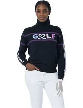 Pullover Logo Roll-Neck, schwarz xl