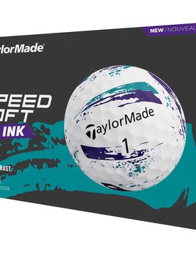 Golfbälle SpeedSoft INK - 12er Pack, lila/petrol