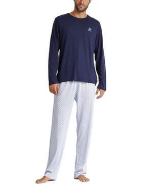 Pyjama-Sets Pyjama Hose Top Langarm Stripes And Dots Eu Xl
