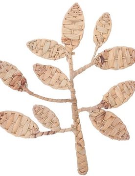 Statuetten Und Figuren Blatt-Wandornament Diam 50 Cm